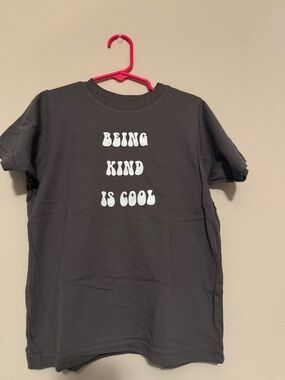 Bella Canvas Kids Charcoal 'Being Kind Is Cool' Graphic Tee
